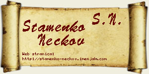 Stamenko Neckov vizit kartica
